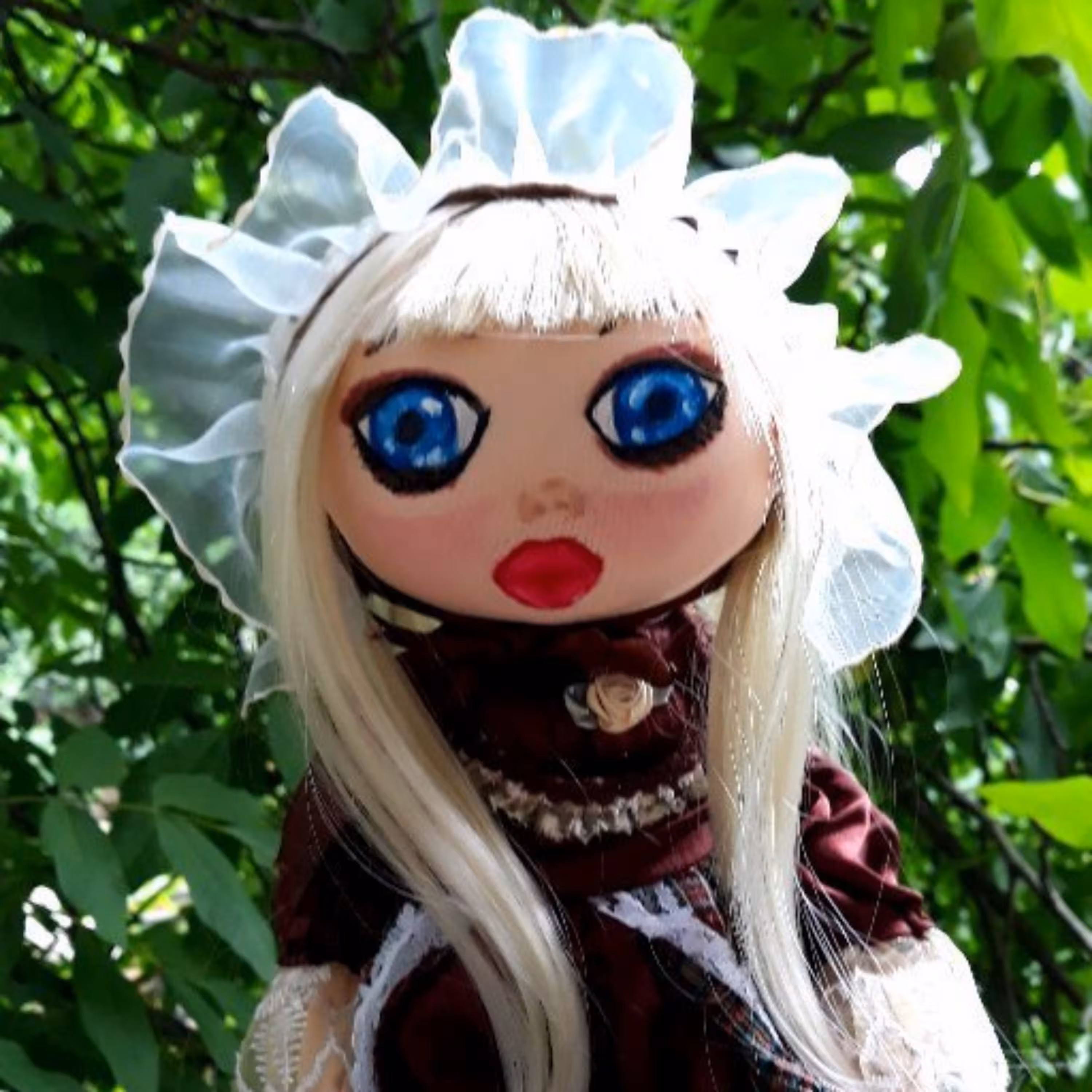 عروسک روسی طراحی چهره مدل پرنسس با کفش و پیراهن مجلسی