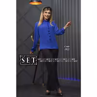 شومیز برند set مدل الماس کد 1822 رنگ کاربنی