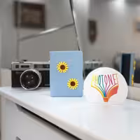 مینی آلبوم دستساز 10×7 چرم آفتابگردون