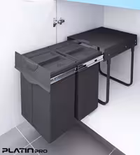 سطل زباله دو مخزنه 40 لیتری پرو پلاتین مدل 8633