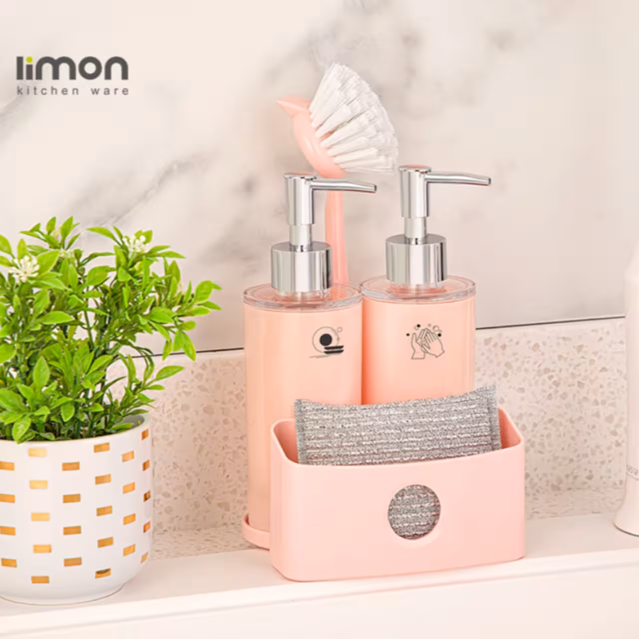 ست جا مایع دو قلو لیمون