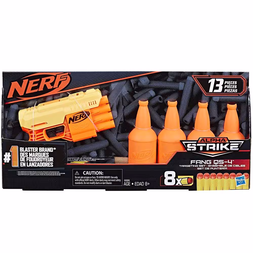 تفنگ نرف Nerf Alpha Strike Fang با 8 تیر و 4 بطری