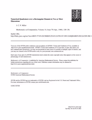 خرید و دانلود نسخه کامل کتاب Numerical quadrature in n dimensions - 2