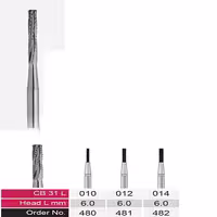 فرز کارباید دسته 19mm (جهت استفاده توربین) CB31L– VerDent - فروشگاه تخصصی دندانپزشکی سپیرا