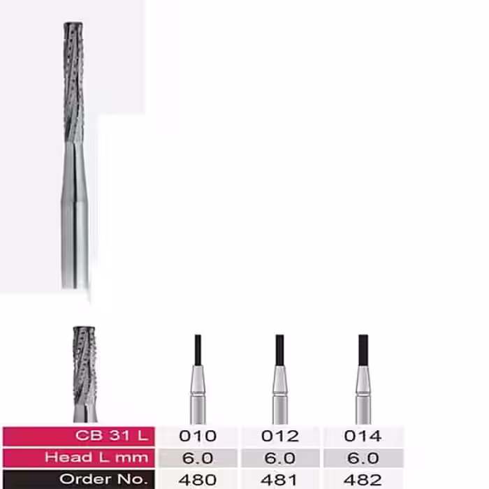 فرز کارباید دسته 19mm (جهت استفاده توربین) CB31L– VerDent - فروشگاه تخصصی دندانپزشکی سپیرا