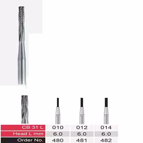 فرز کارباید دسته 19mm (جهت استفاده توربین) CB31L– VerDent - فروشگاه تخصصی دندانپزشکی سپیرا