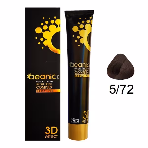 رنگ مو کلینیک کیندی شماره 5.72 رنگ شکلاتی قهوه ای روشن