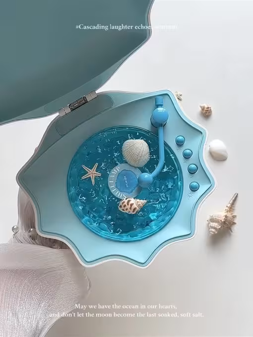 اسپیکر طرح صدف چراغ دریایی همراه با ریموت و اسپیکر بلوتوثی