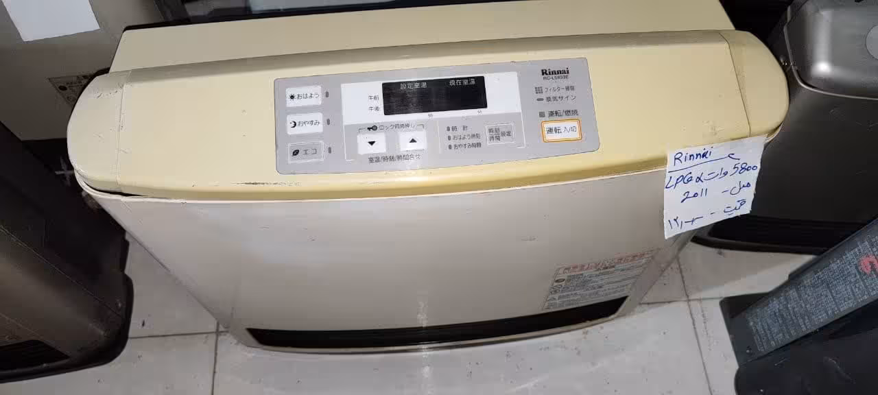 بخاری گازی برقی ژاپنی 5800 وات مدل 2011 LPG   دست دوم