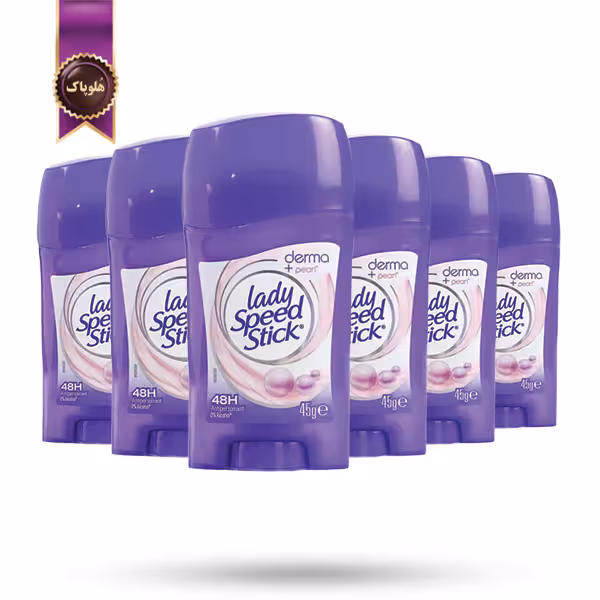 6 عدد مام استیک ضد تعریق لیدی اسپید Lady Speed مدل درما پرل مروارید Derma   Pearl وزن 45 گرم (اورجینال)