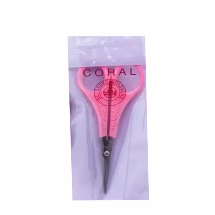 قیچی ابرو دسته صورتی کورال