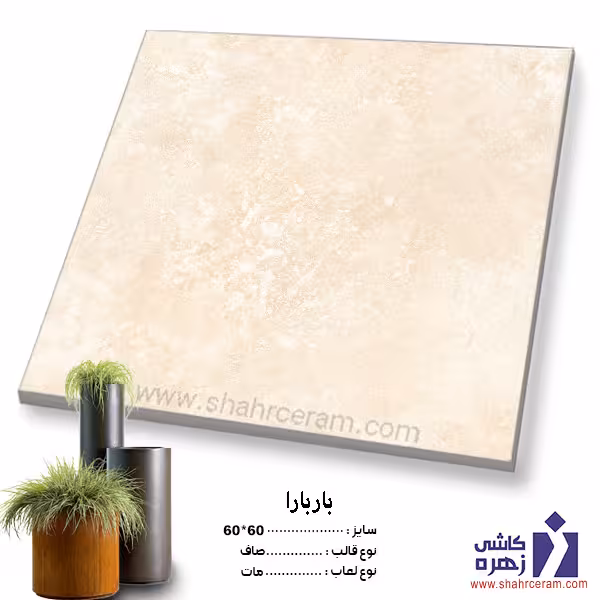 سرامیک پارکینگی باربارا کرم 60*60 کاشی زهره