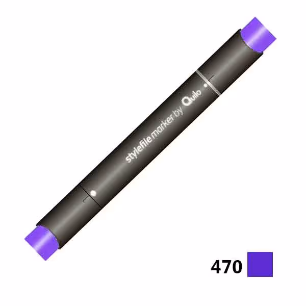 ماژیک راندو دوسر کوییلو کد 470 مدل Stylefile (رنگ aubergine)