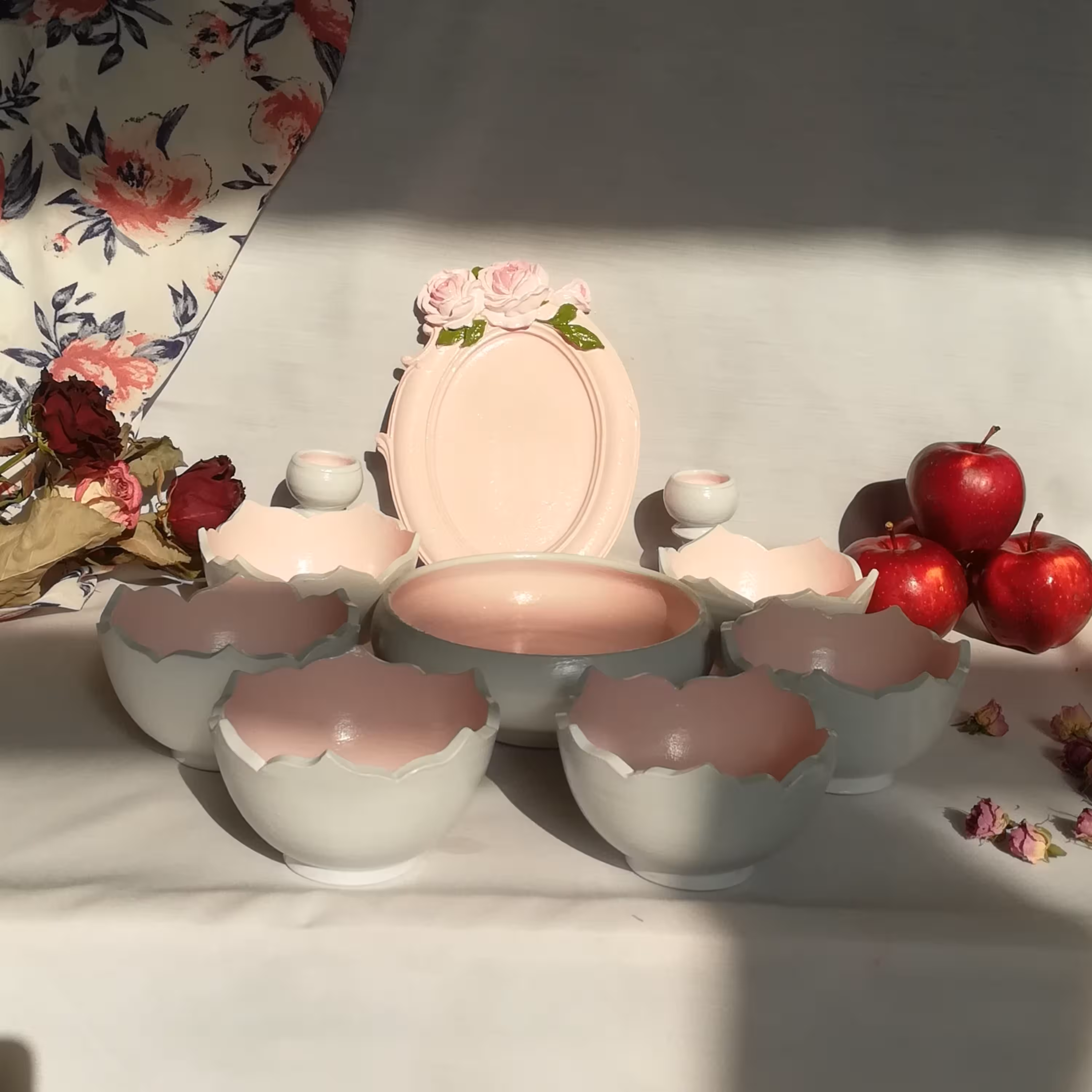 هفت سین جذاب خاکستری صورتی