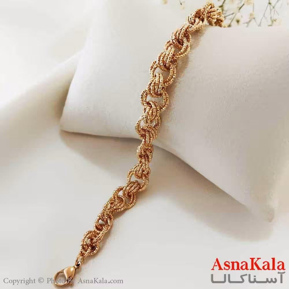 دستبند زنانه ترند برند ژوپینگ Xuping مدل بافت کد DSB18671W