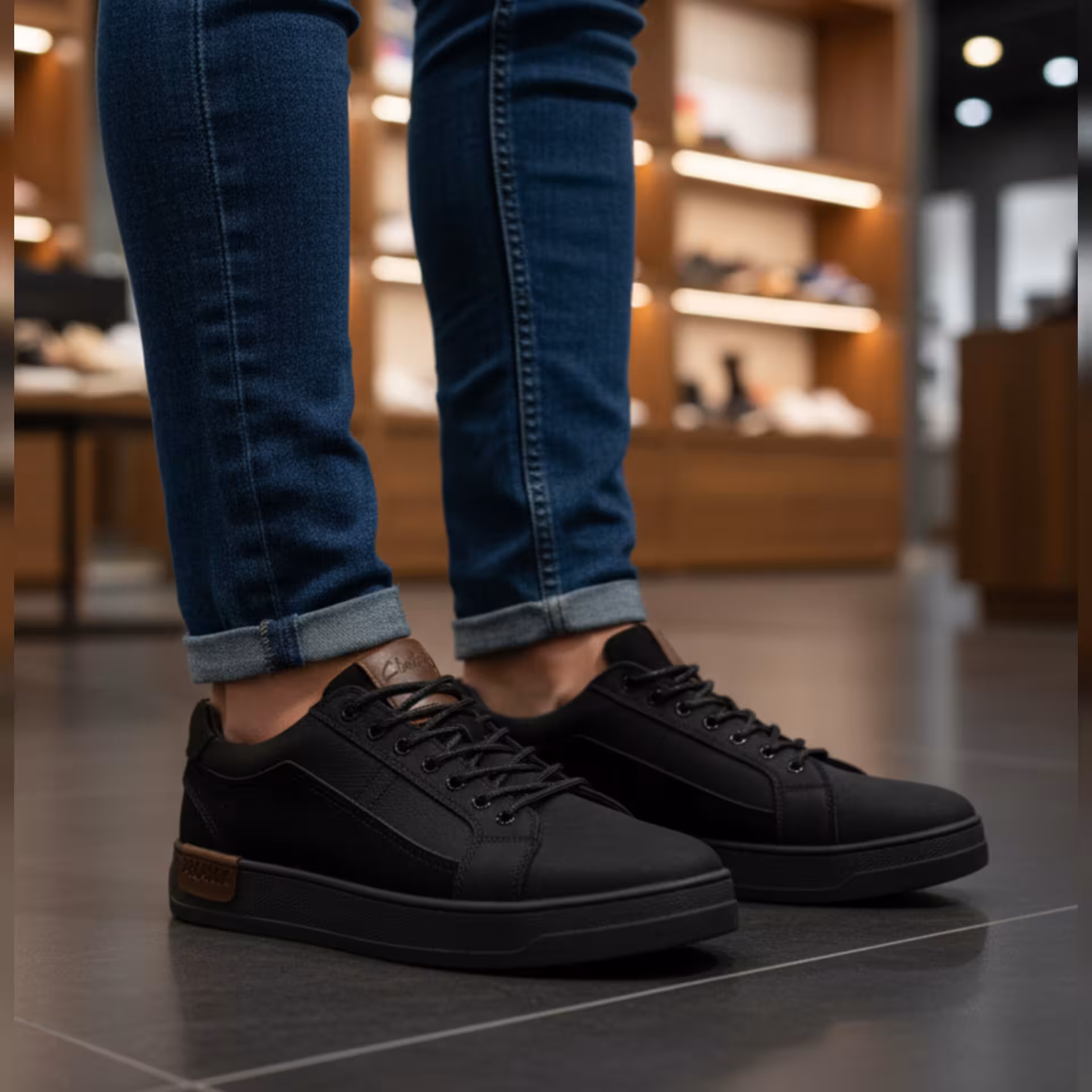 کفش چرم مردانه ونس کد VN026BK رنگ مشکی