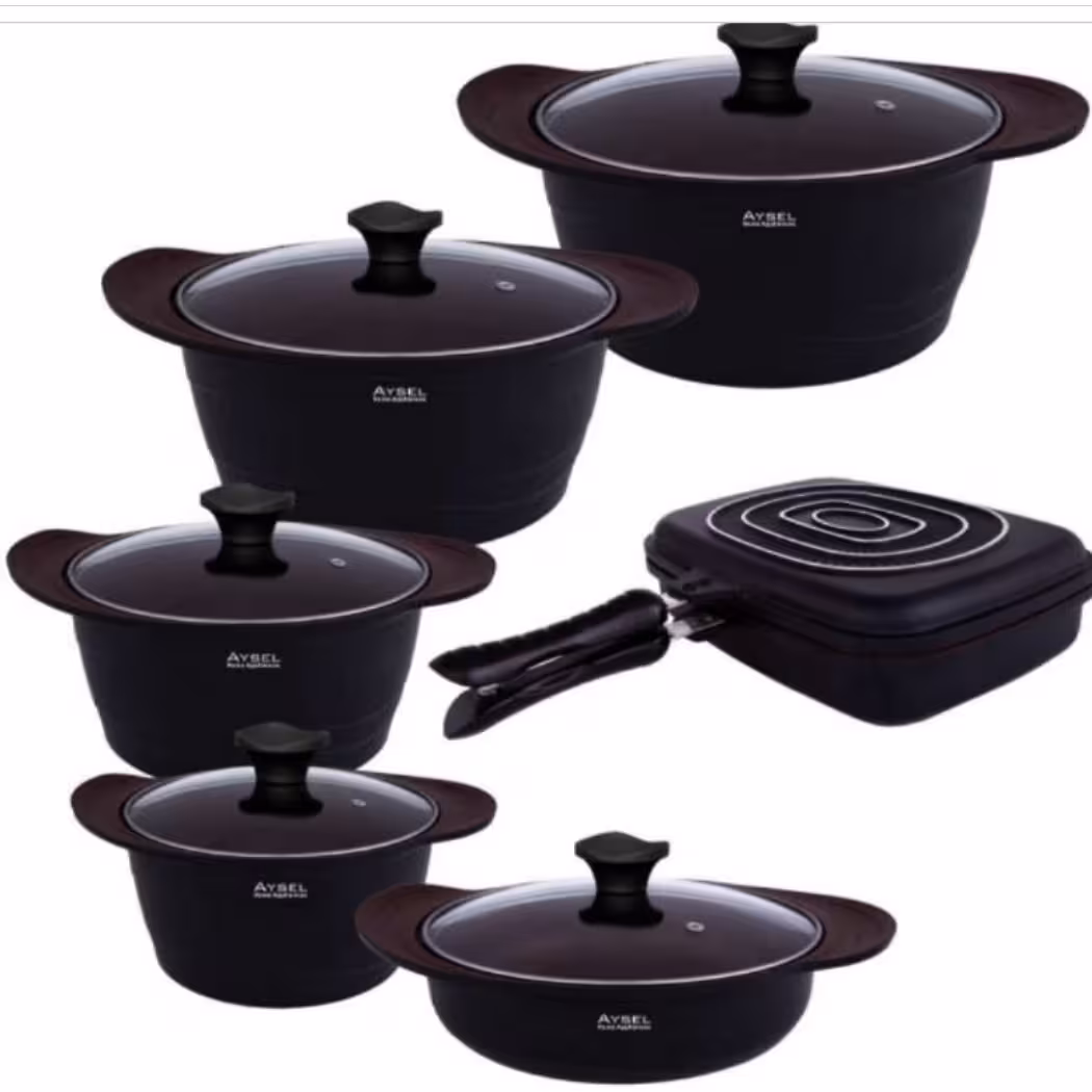 سرویس قابلمه چدن 12 پارچه آیسل (هزینه ارسال بصورت پس کرایه و برعهده خریدار محترم هست) ارسال از اسلامشهر