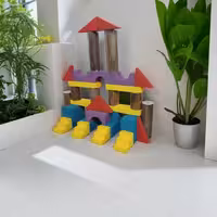 قلعه چوبی. پازل چوبی که به صورت یک قلعه درمیاد، در 44 قطعه 