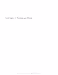 خرید و دانلود نسخه کامل کتاب Core Topics in Thoracic Anesthesia