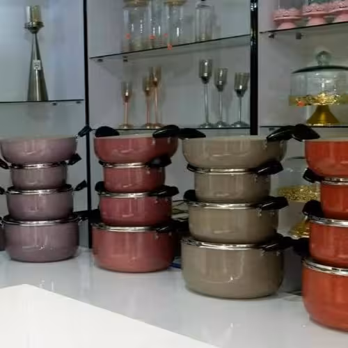 سرویس قابلمه داخل گرانیت نسوزونچسب ضدخط وخش مارک گابین  درسایزهای 20،24،28،باسه