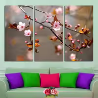تابلو عکس طرح گل 3 تکه با کد TA1009