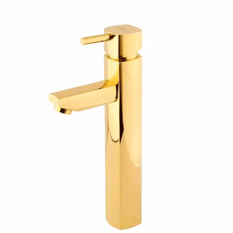 شیر روشویی پایه بلند شودر مدل یونیک طلایی