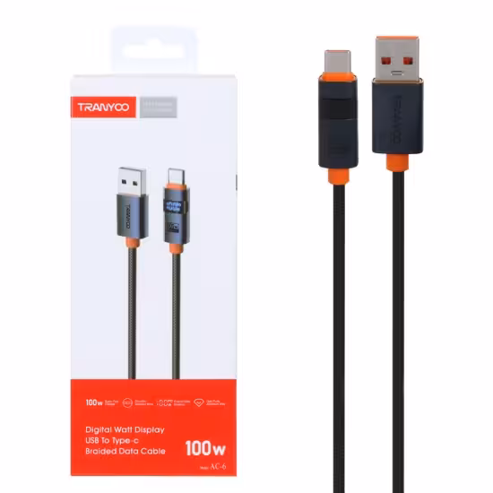 کابل تبدیل USB به USB-C ترانیو مدل AC-6 به طول 1.2 متر