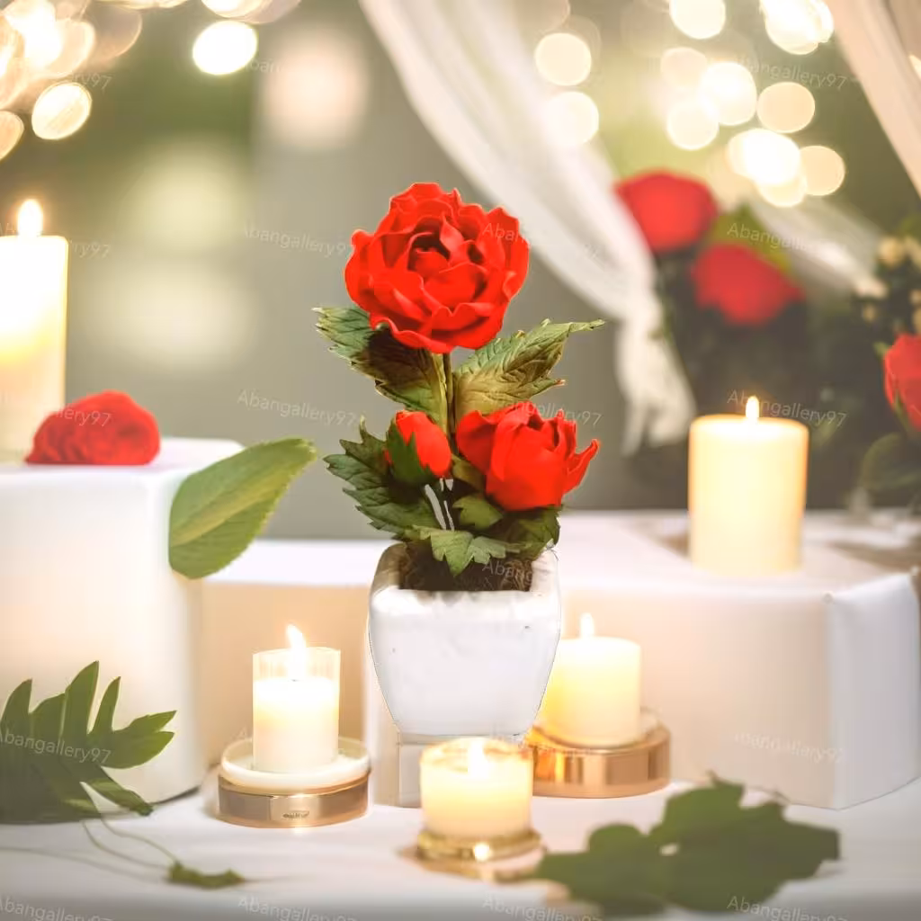 گل و گلدان مصنوعی