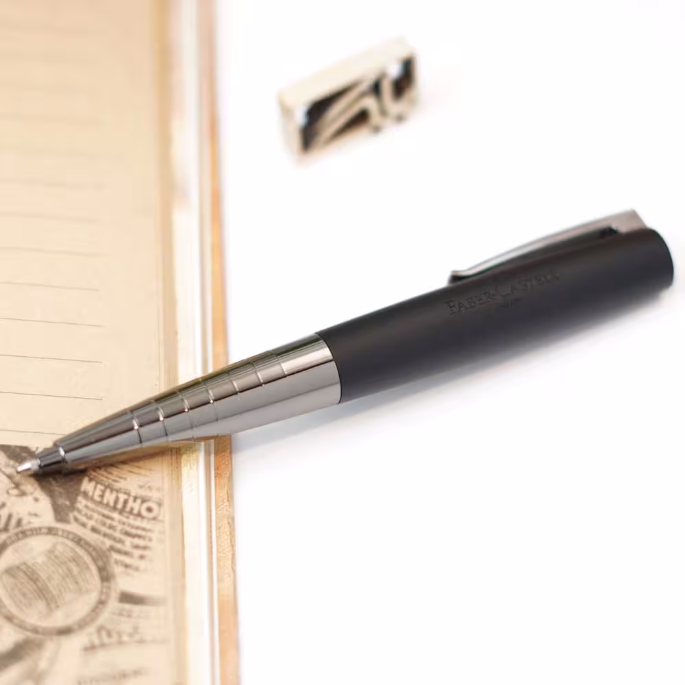 فابرکاستل خودکار لووم گان متال براق 149304 Faber-Castell Loom Gunmetal twist BP anthracite shiny