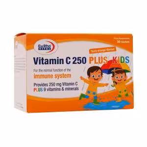 ساشه ویتامین C پلاس کیدز یوروویتال 30 عدد
