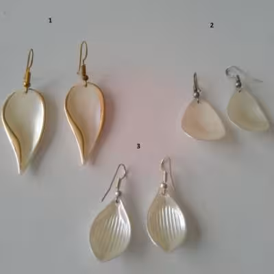 گوشواره آویز طرح صدف