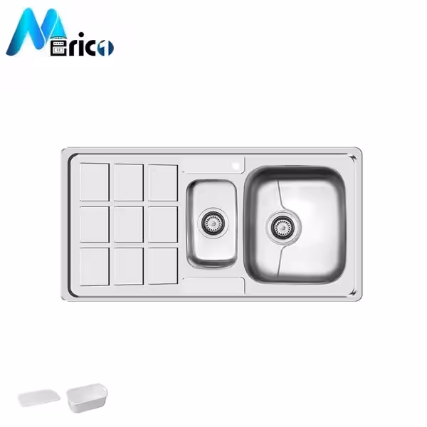 سینک کن کد P-7033 توکار یک و نیم لگنه