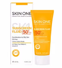کرم ضدآفتاب فاقد چربی SPF50 اسکین وان ( بی رنگ )