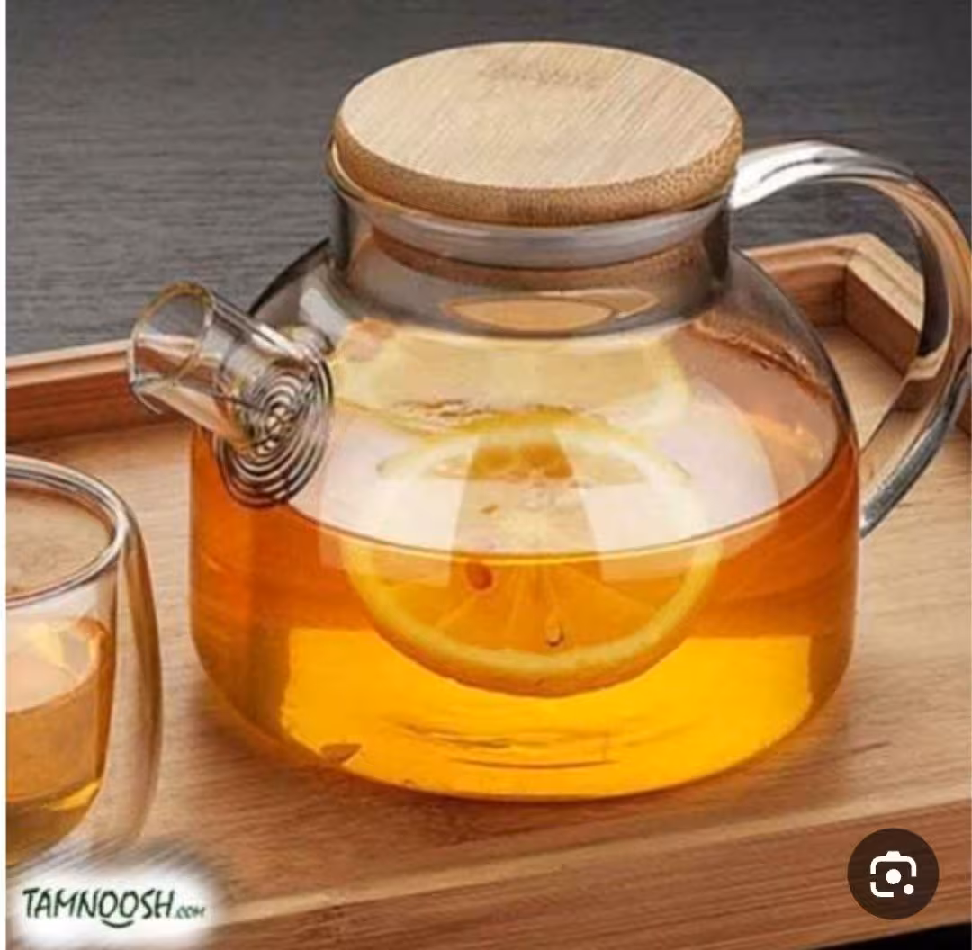 قوری پیرکس ضخیم درب بامبو چوبی 800 میل