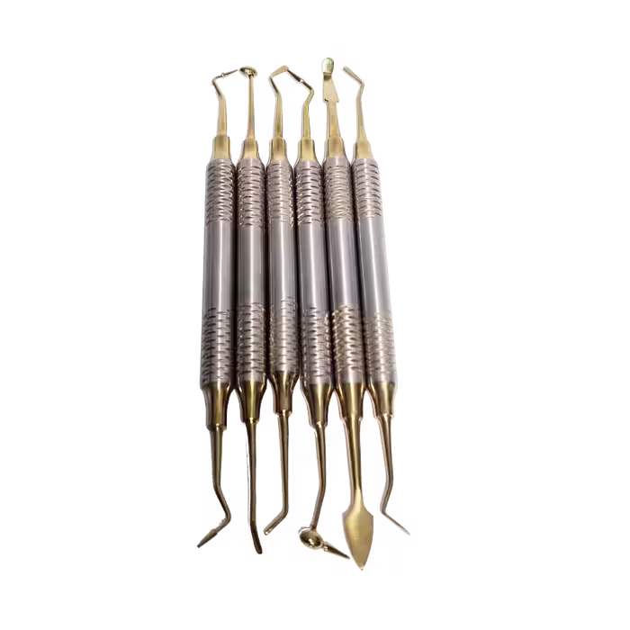کیت 6 عددی قلم کامپوزیت طلایی Composite Filling Instrument