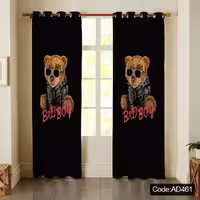 پرده پانچی مخمل چاپی پسرانه کد AD 461