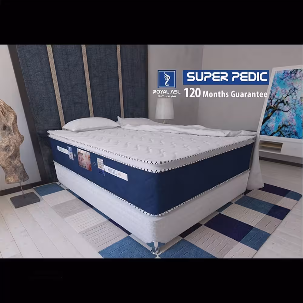 تشک رویال سوپر طبی فنری تکنفره 10 سال ضمانت(فنرمیکرو)سایز200*90