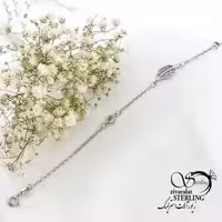 دستبند نقره 925 عیار ایتالیا طرح برگ کد 19577