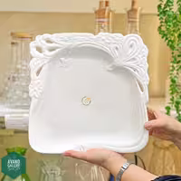دیس سرامیکی گلدار مربع