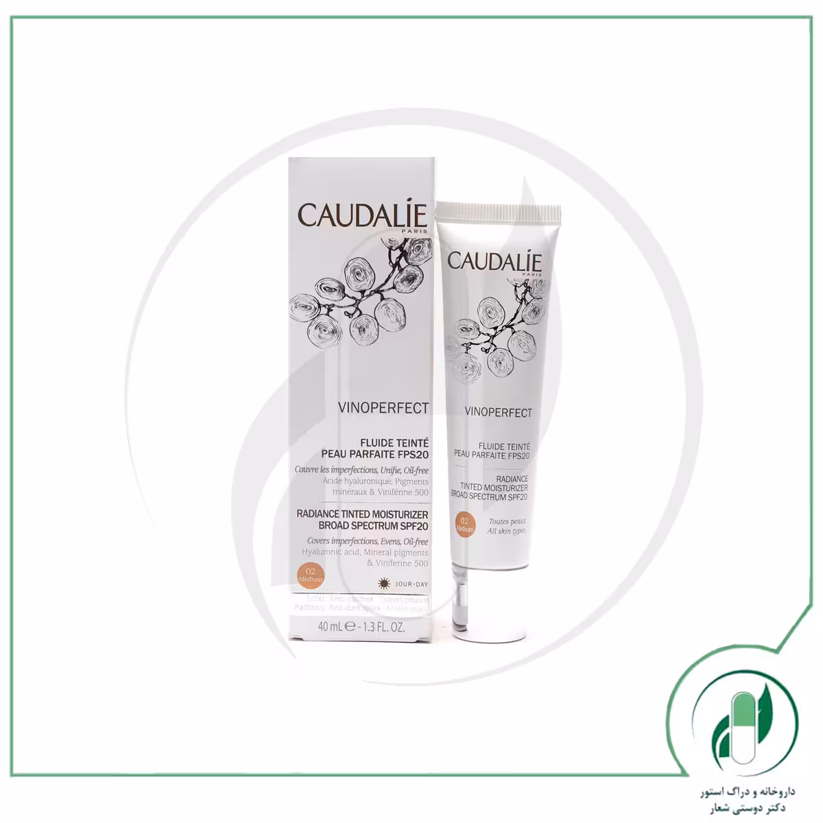 وینوپرفکت مرطوب کننده رنگی SPF20 کدلی – Caudalie