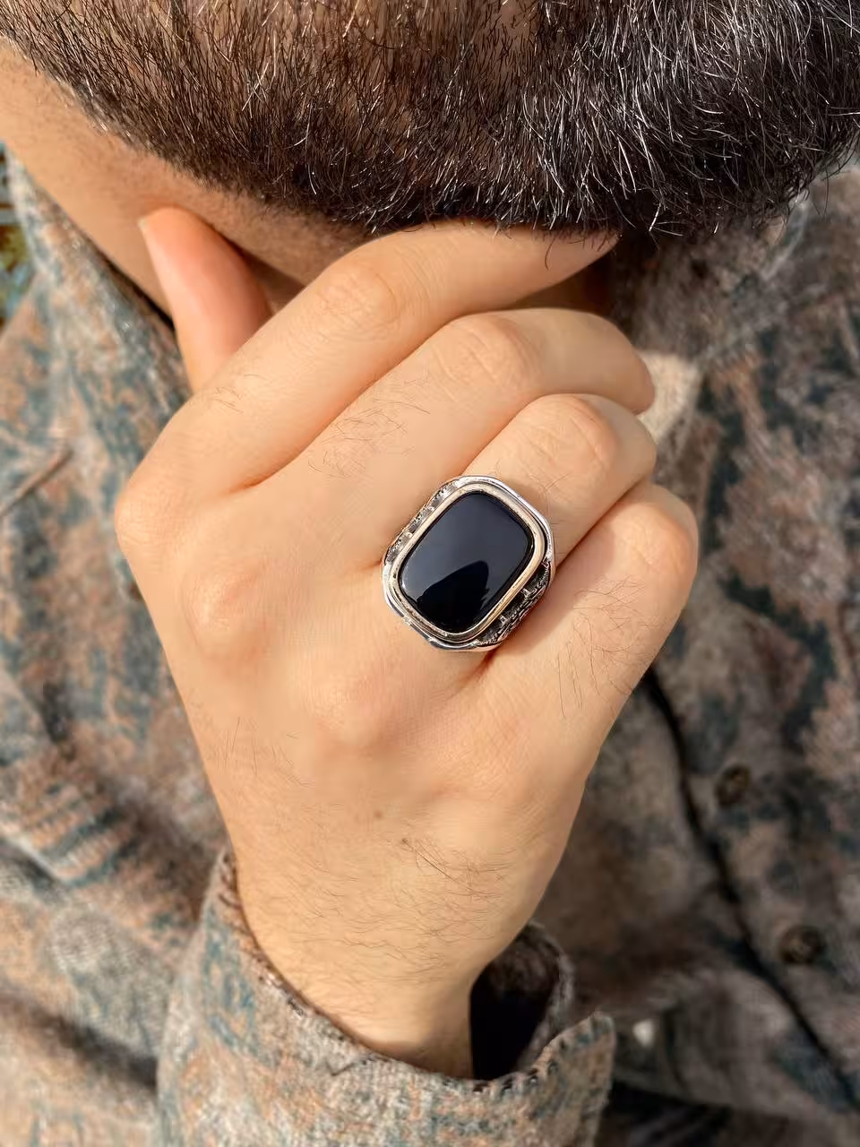 انگشتر نقره مردانه ترک کد 10587