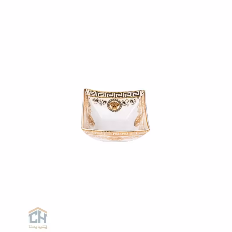پیاله سرامیکی مربع گلدکیش ست 6 تایی طرح Versace مدل GK791806