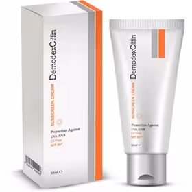 کرم ضد آفتاب دمودکسیلین SPF50 | فاقد چربی، بی‌رنگ، مناسب پوست چرب و حساس