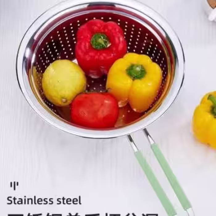 آبکش 3 سایز استیل تک دسته