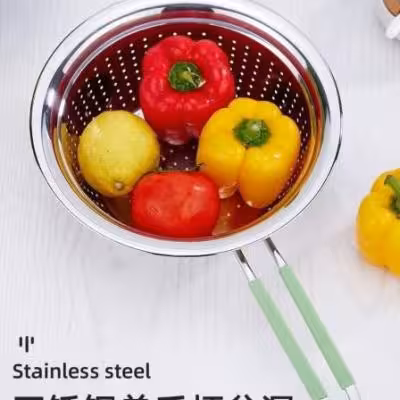 آبکش 3 سایز استیل تک دسته