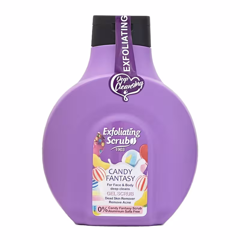 اسکراب روشن کننده صورت و بدن Exefoliating Serub رایحه آبنباتی حجم 500ml