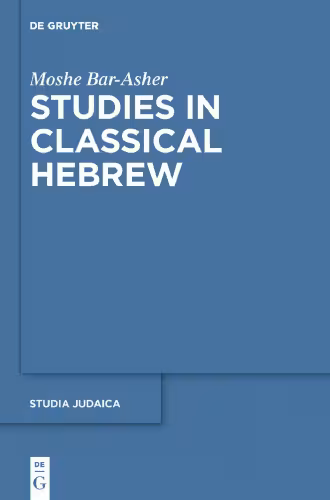 خرید و دانلود نسخه کامل کتاب Studies in Classical Hebrew