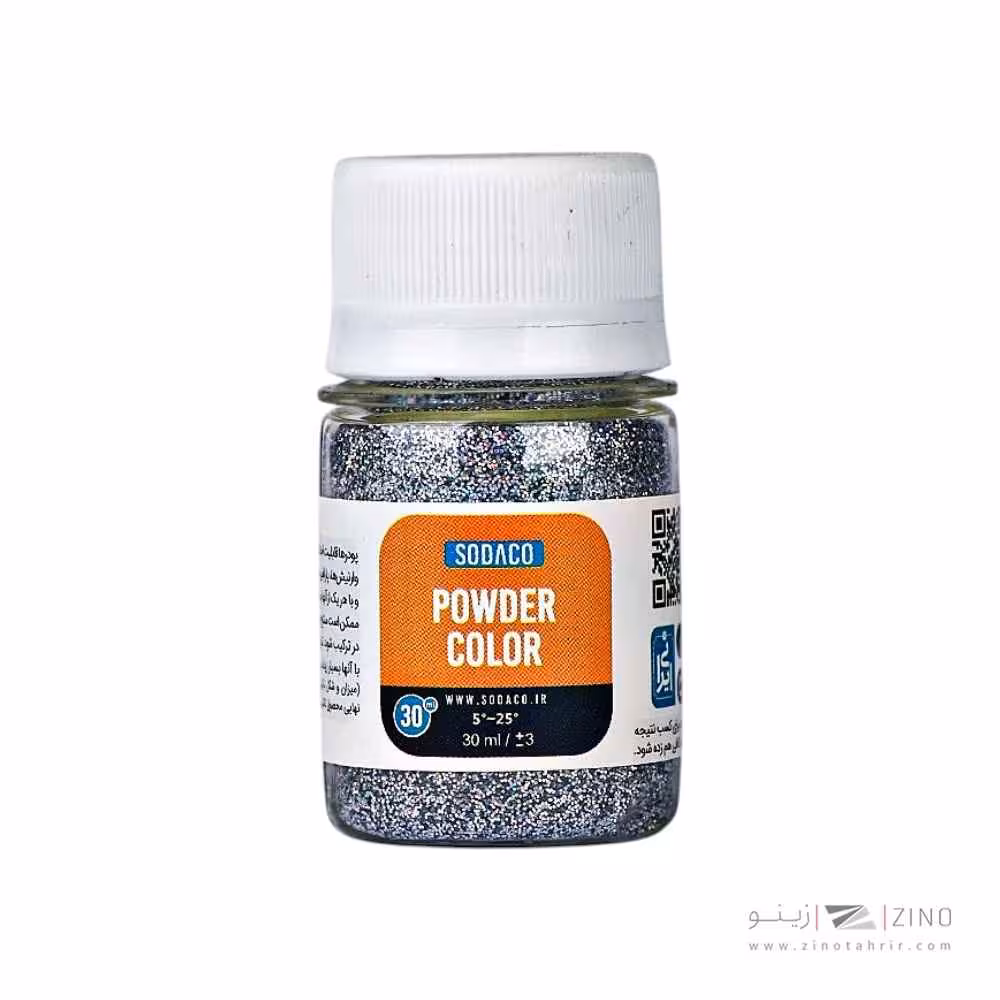 پودر زری هفت رنگ30میل سوداکو نقره ای کد07352
