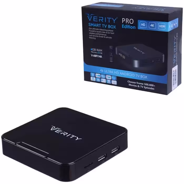 اندروید باکس Verity V-AB9114A 4K   ریموت کنترل