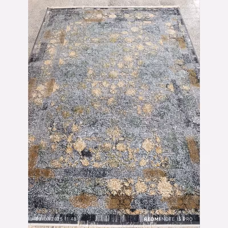 فرش ماشینی 6متری کاشان نقشه زیبای فرشته لاکی بافت نرم وزیبا